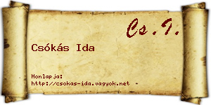 Csókás Ida névjegykártya