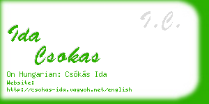 ida csokas business card