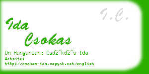 ida csokas business card